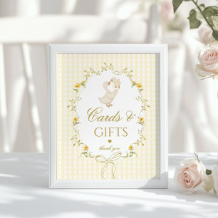 Cards and gifts Silly Goose gender neutral gingham Poster