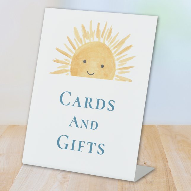 Cards And Gifts Sun-Themed Baby Shower Pedestal Sign (Creator Uploaded)