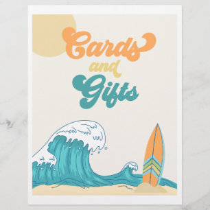 Cards and Gifts Surf Party Sign    Surf Sign