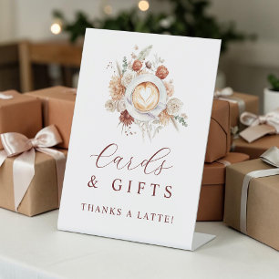 Cards and Gifts Table Sign Coffee Theme