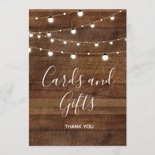 Cards and Gifts Wedding Bar Sign.