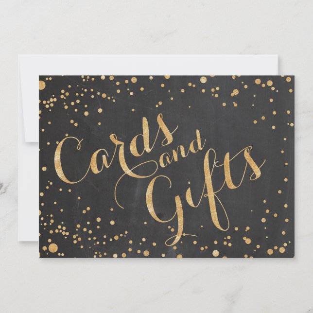 Cards and Gifts Wedding Sign, (Front)