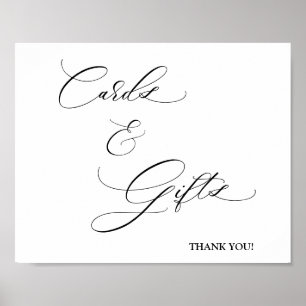 Cards and Gifts wedding sign 8x10 poster
