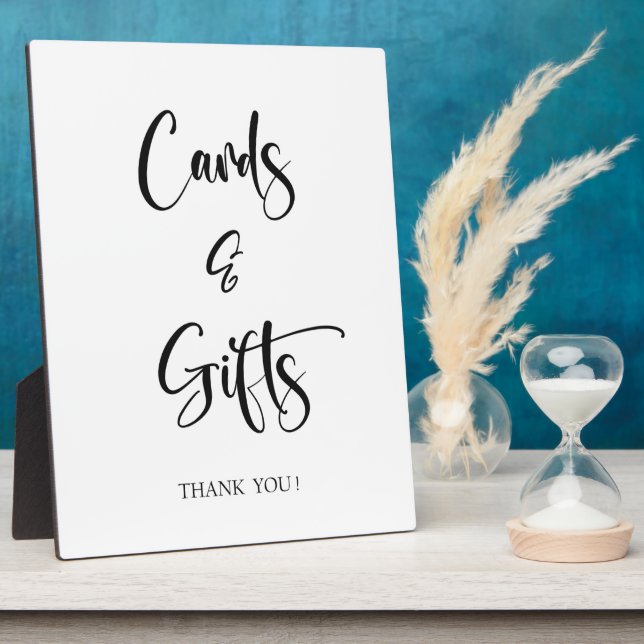Cards and Gifts Wedding sign Tabletop  Plaque (Side)