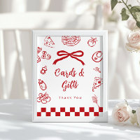 Cards and gifts Whimsical Bow Pizza Baby Shower