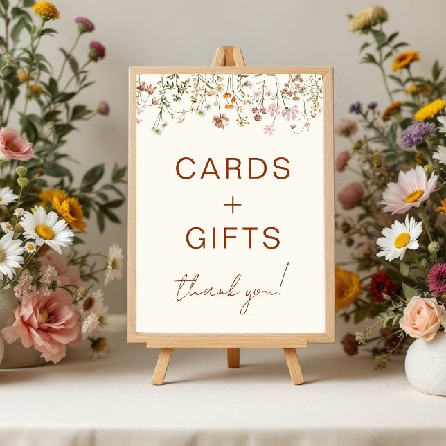 Cards and Gifts Wildflower Terracotta Baby Shower Photo Print (Creator Uploaded)