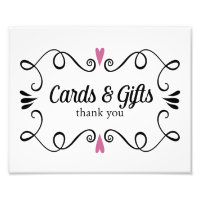 Cards and Gifts With Hearts Wedding Sign