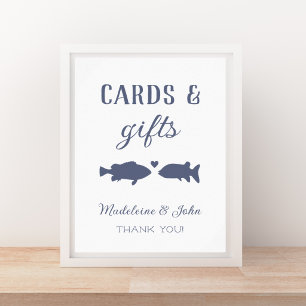 Cards & Gifs Two Less Fish Couples Shower Poster