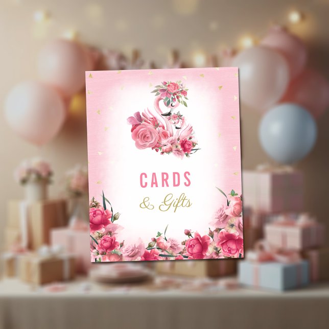 Cards & Gifts Baby Shower Pink Flamingo Ballerina Poster (Creator Uploaded)