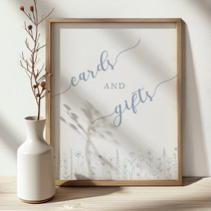 Cards & Gifts Baby Shower Sign Dusty Blue