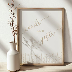 Cards & Gifts Baby Shower Sign   Taupe