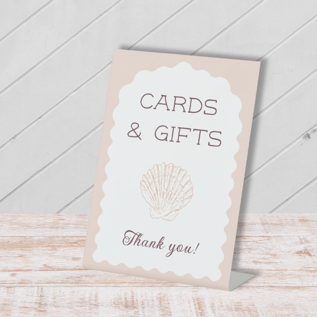 Cards & Gifts Beach Babe Seashell Baby Shower Pedestal Sign (Cards & Gifts Beach Babe Seashell Baby Shower Pedestal Sign)