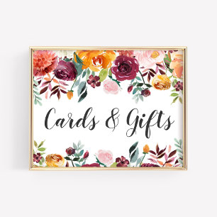 Cards & Gifts   Burgundy Rustic Romance Poster