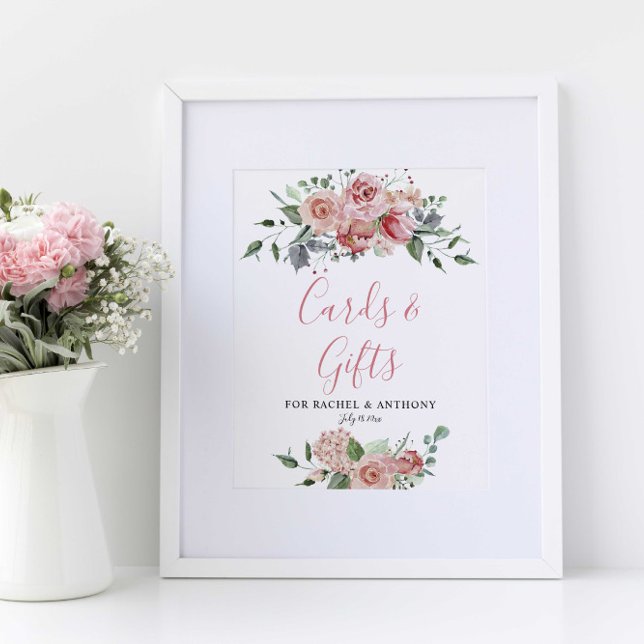 Cards & Gifts Elegant Wedding Dusty Rose Blush Poster (Creator Uploaded)
