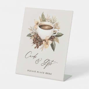 Cards & Gifts Floral Love is Brewing Bridal Shower Pedestal Sign