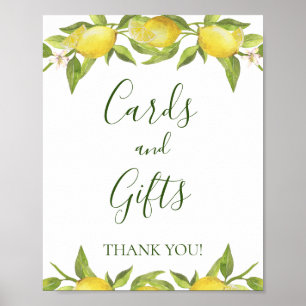Cards & Gifts Lemons Blossom and Greenery Poster