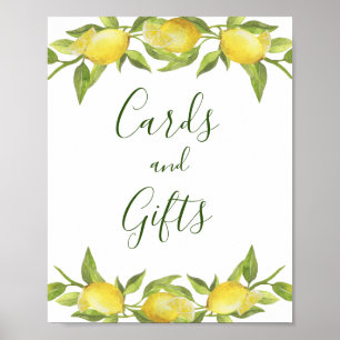 Cards & Gifts Lemons Blossom and Greenery Poster