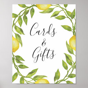 Cards & Gifts Lemons Blossom and Greenery Poster