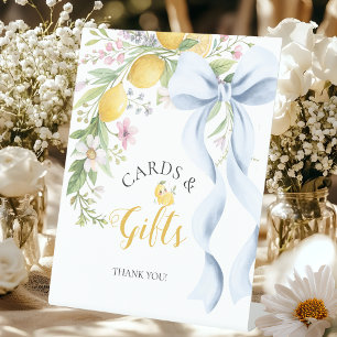 Cards & Gifts Main Squeeze Lemon Bridal Shower Pedestal Sign