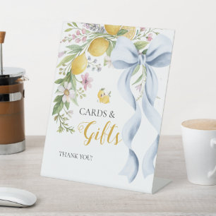 Cards & Gifts Main Squeeze Lemon Bridal Shower Pedestal Sign