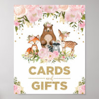 Cards & Gifts Pink Woodland Baby Shower Decoration