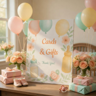 Cards & Gifts Poster   Soft Watercolor Decor