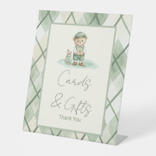 Cards & Gifts  Sign Golfing Sage Green Baby Shower