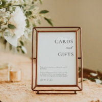 Cards Gifts Table Thank You Elegant Black White