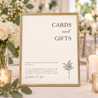 Cards Gifts Table Thank You Palm Tree Coastal