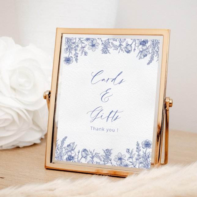 Cards & Gifts Toile White And Blue  Poster (Creator Uploaded)