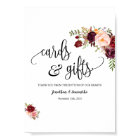 Cards & Gifts wedding reception boho marsala sign