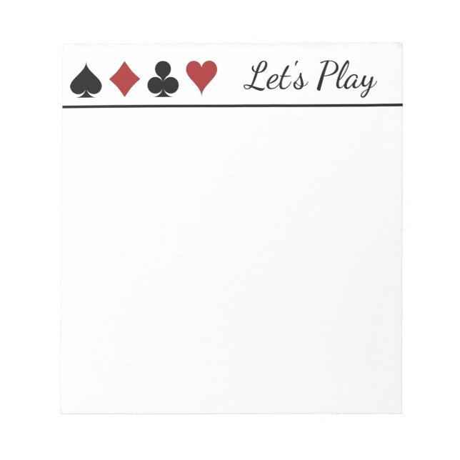 Cards Score Pad (Front)