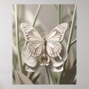 Cardstock Butterfly Orchid Poster