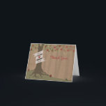 Cardstock Inspired Apple Orchard Wedding Thank You<br><div class="desc">A wedding thank you card featuring an illustration of an apple tree with banner around trunk.  Personalise with names on banner. This card can also be purchased in larger greeting card size.  Look for matching wedding invitations and more at Jill's Paperie.</div>