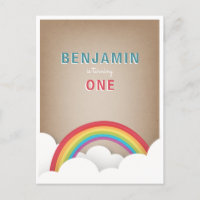 Cardstock Inspired Rainbow Clouds Birthday