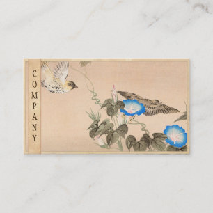 Cardueline Finch and Morning Glory Keibun Matsumo Business Card