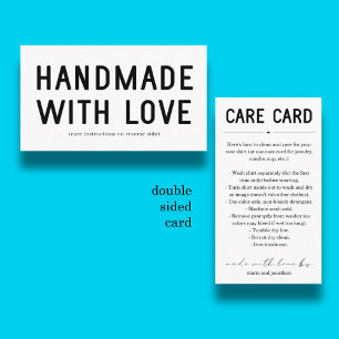 Care Card, Homemade Candle Shirt Jewellery Tumbler Enclosure Card