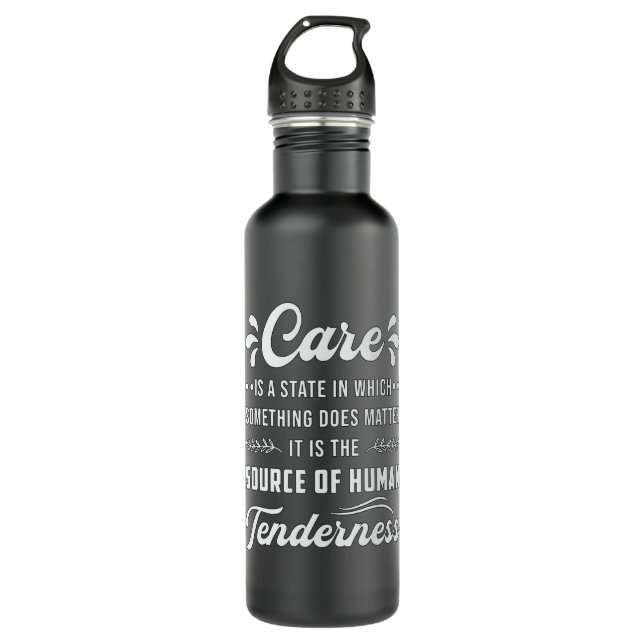 Care Caregiver Caregivers Nurse Nursing Funny Gift 710 Ml Water Bottle (Front)