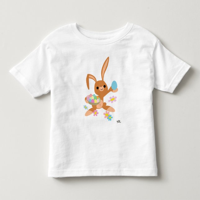 "Care for an egg?" the Bunny said - Kids T-shirt (Front)
