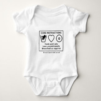 Care instructions baby bodysuit