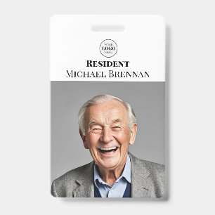 Care Nursing or Retirement Resident Photo ID  Badge