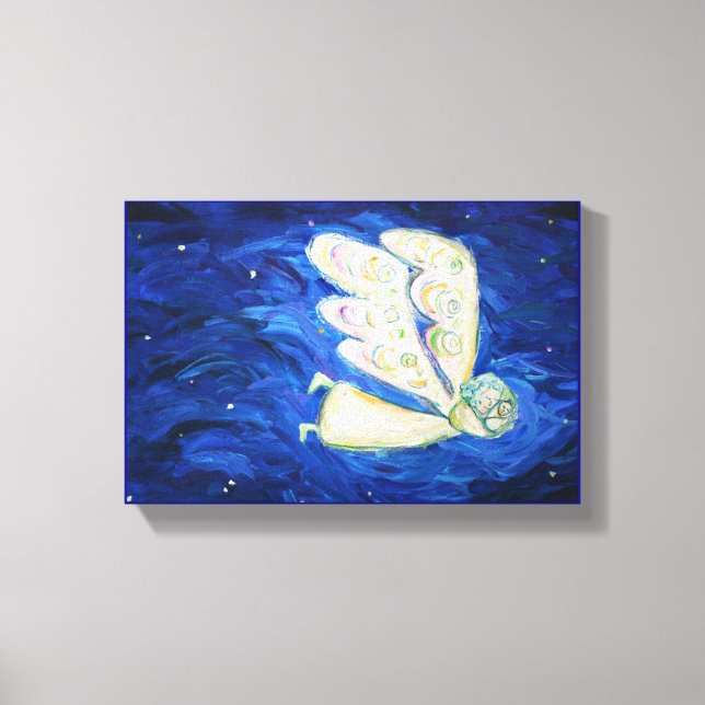 Care of the Soul Angel Painting Canvas (8" x 12") Print (Front)