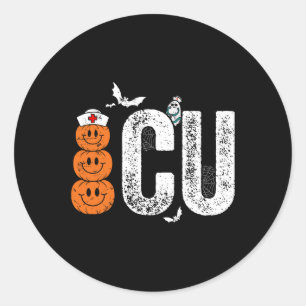 Care Unit Nurse Nursing Halloween Critical Care Classic Round Sticker
