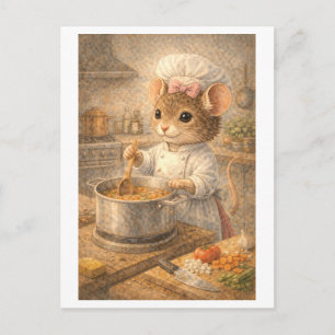 Career Mouse as Chef Postcard