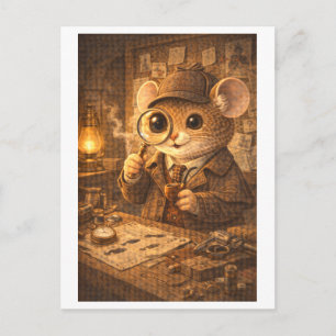 Career Mouse as Detective Postcard