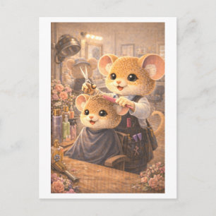 Career Mouse as Hair Dresser Postcard