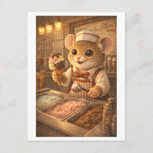 Career Mouse as Ice Cream Vendor Postcard
