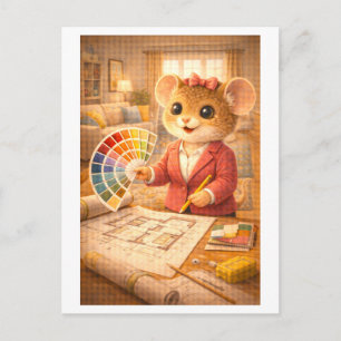 Career Mouse as Interior Designer Postcard