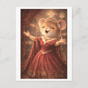 Career Mouse as Opera Singer Postcard