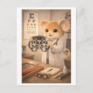 Career Mouse as Optometrist Postcard
